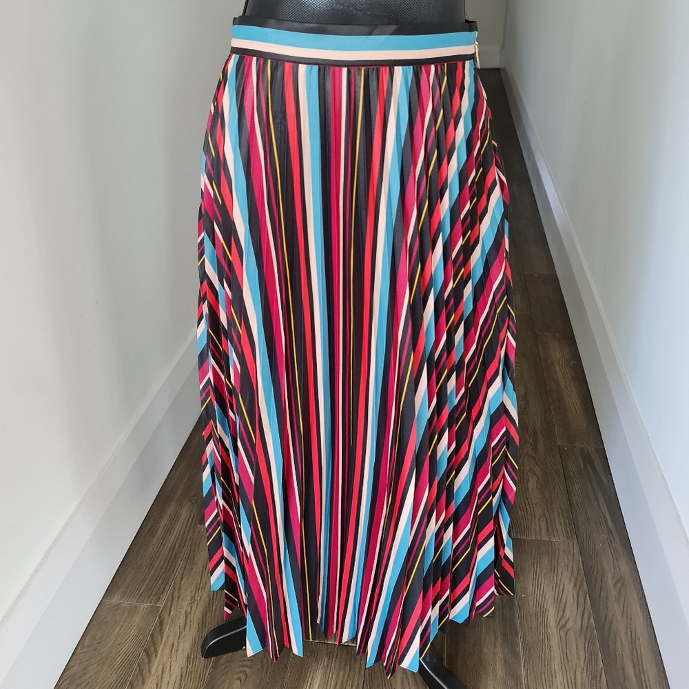 JUICY COUTURE BLACK LABEL SKIRT COATED MAXI PLEATED SIZE 8 NWOT - Picture 1 of 8